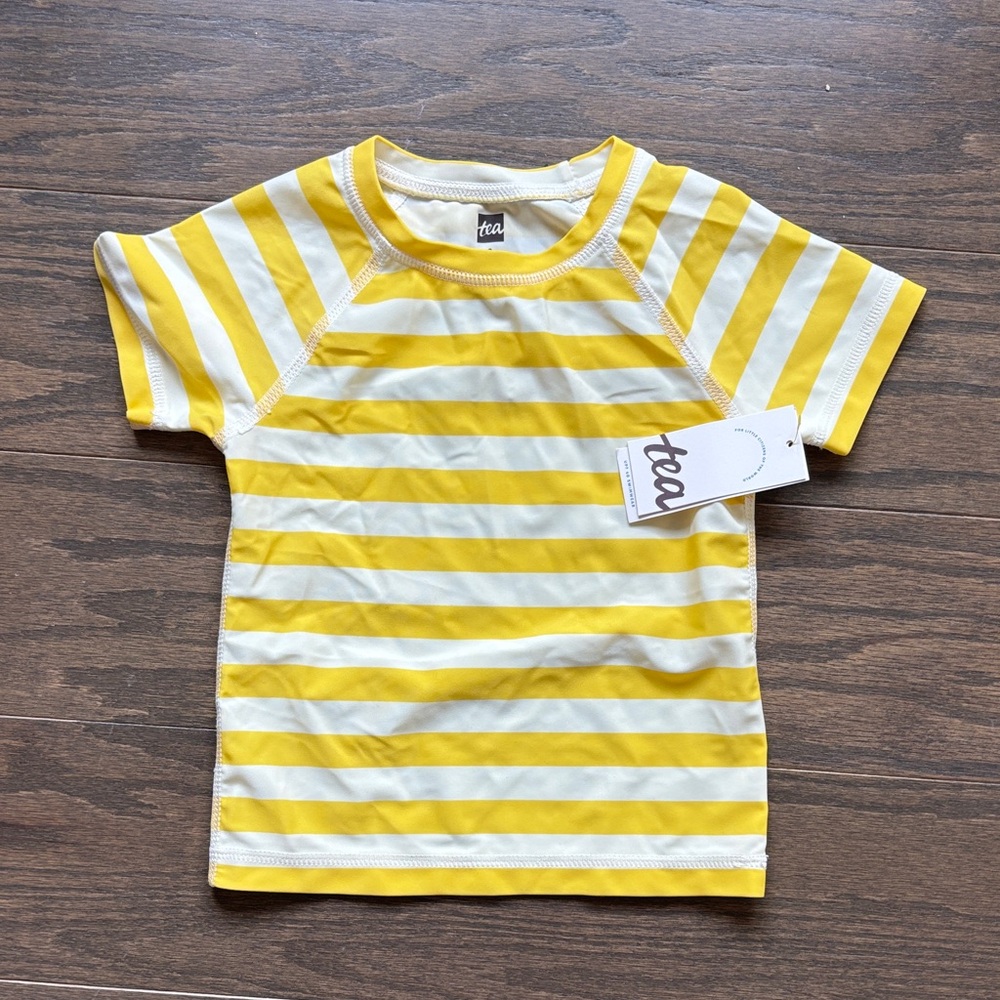 NWT tea Collection stripe rashguard 3